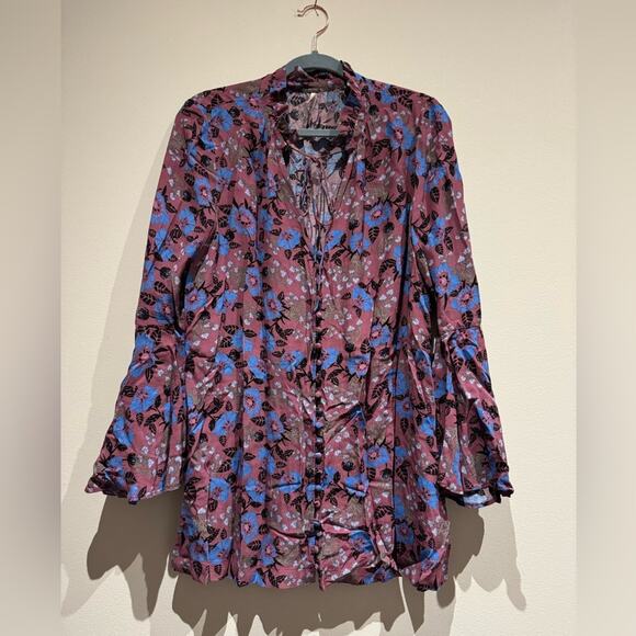 Free People boho style floral tunic size small - Picture 1 of 8